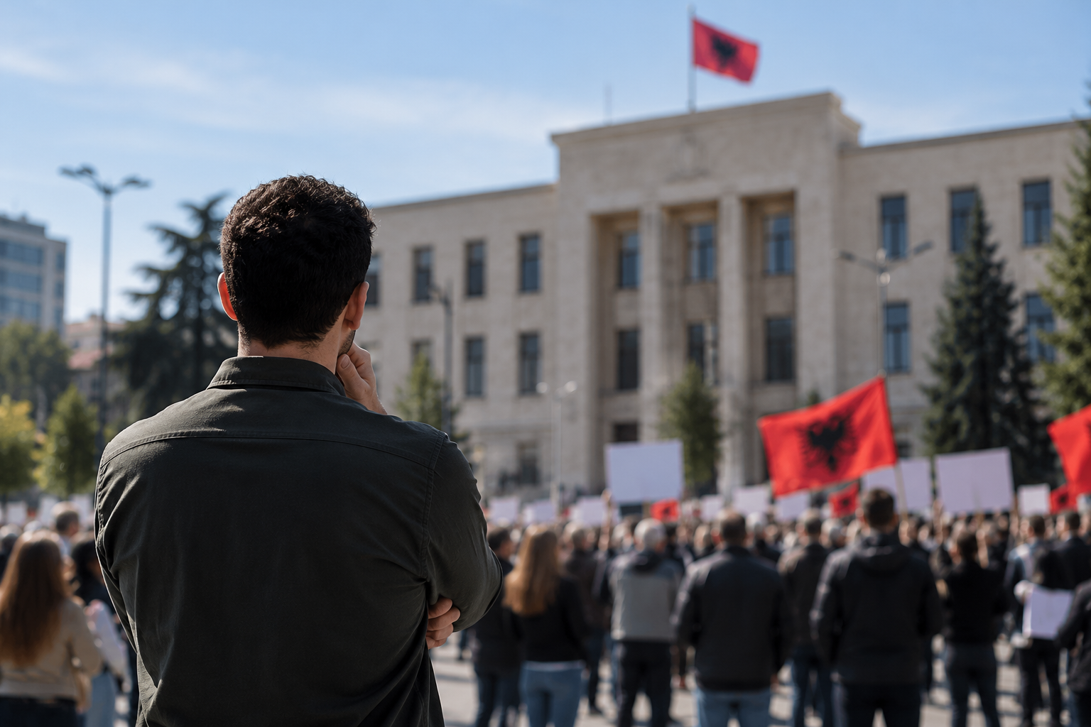 Foto nga burimi: Sa besim keni tek institucionet publike në Shqipëri?; A i mbështesni protestat?
